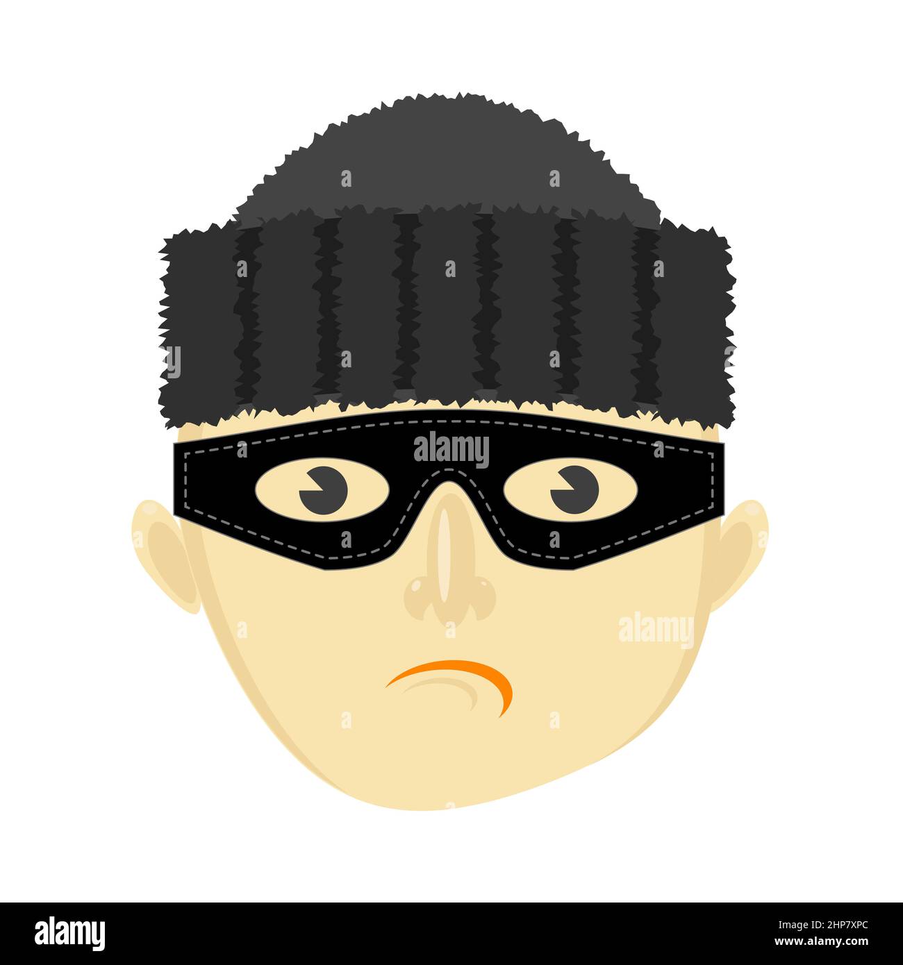 Gangster Icon Isolated on White Background. Flat Design. Stock Vector