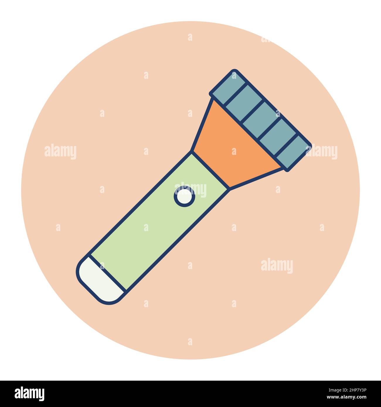 Flashlight vector icon. Camping sign Stock Vector