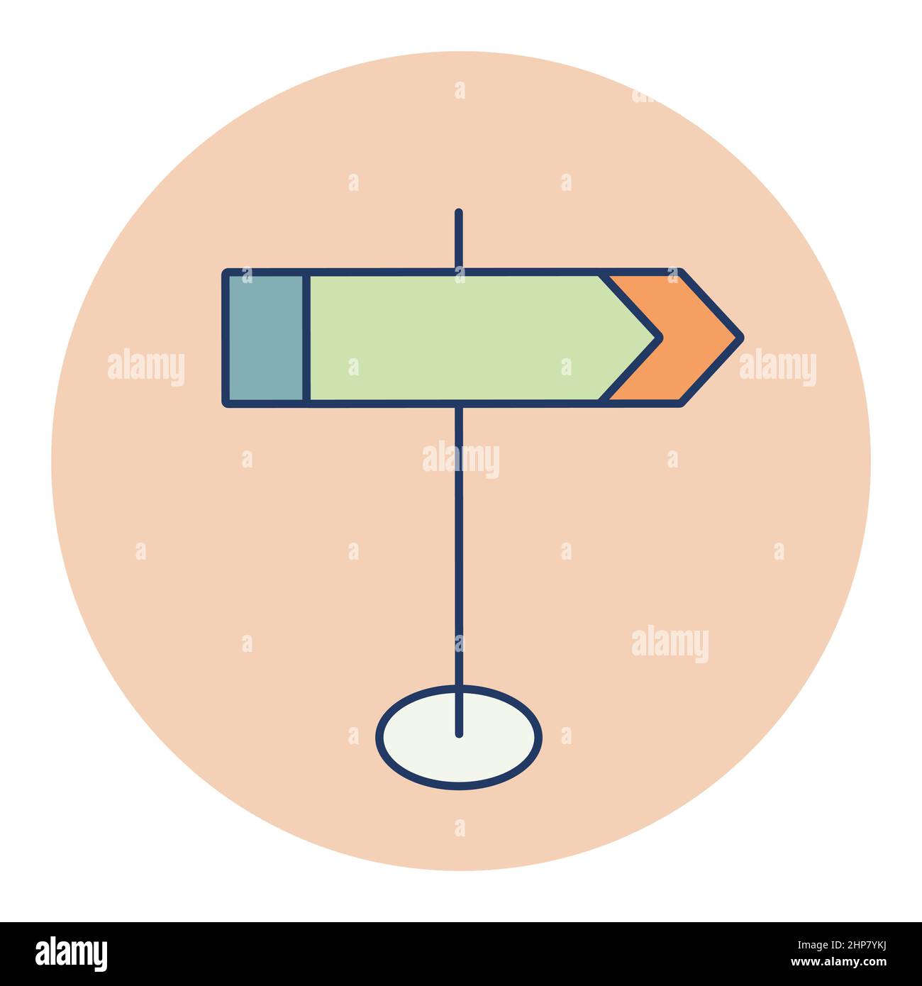 Signpost vector icon. Navigation sign Stock Vector