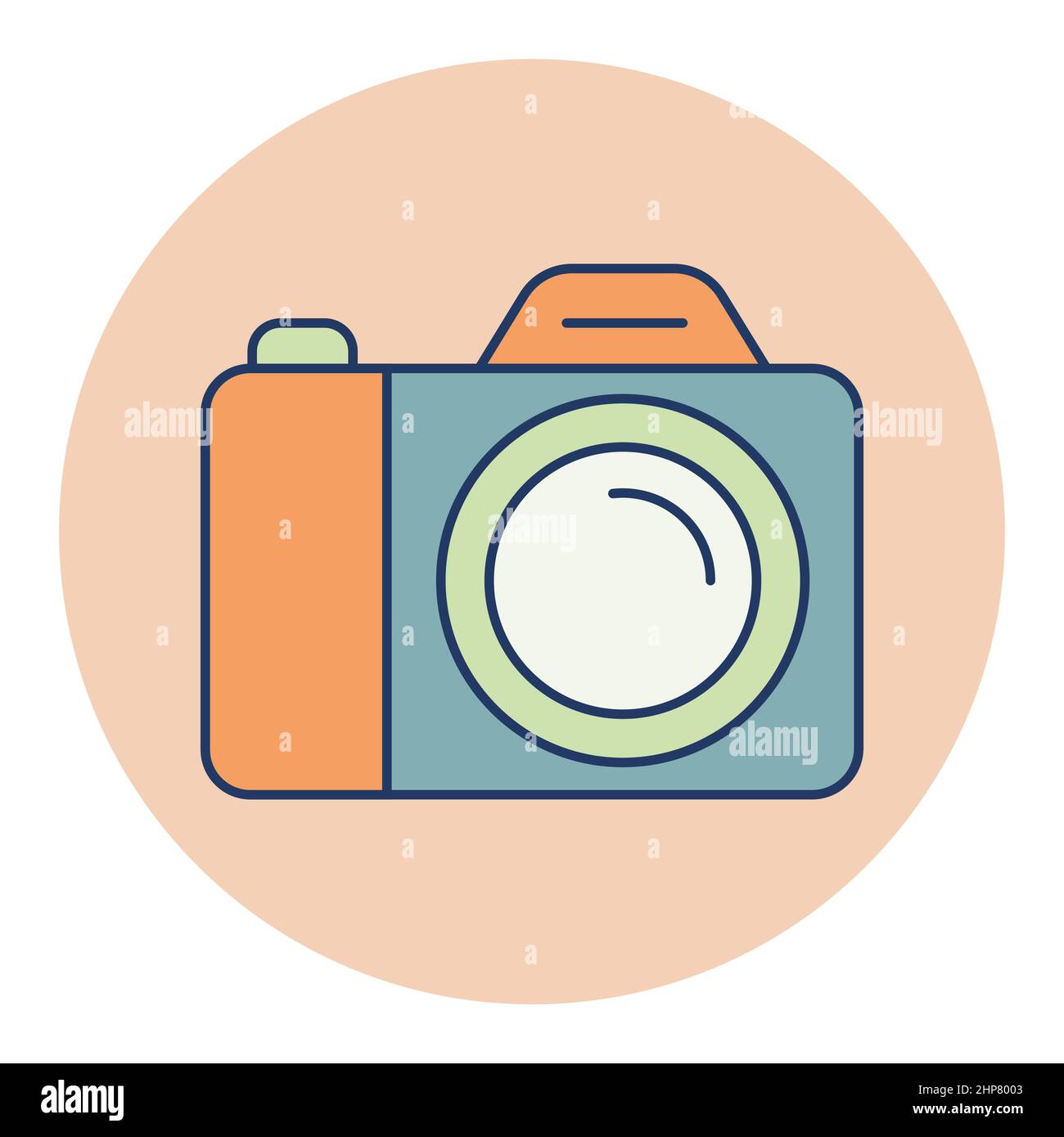 Camera vector icon. Camping sign Stock Vector
