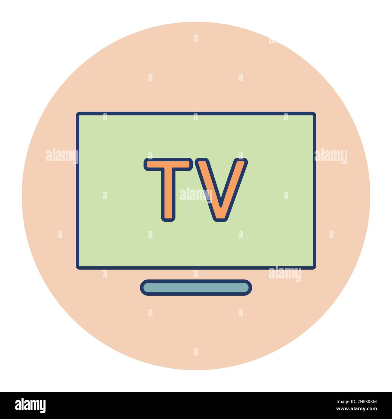 Smart TV flat vector icon Stock Vector