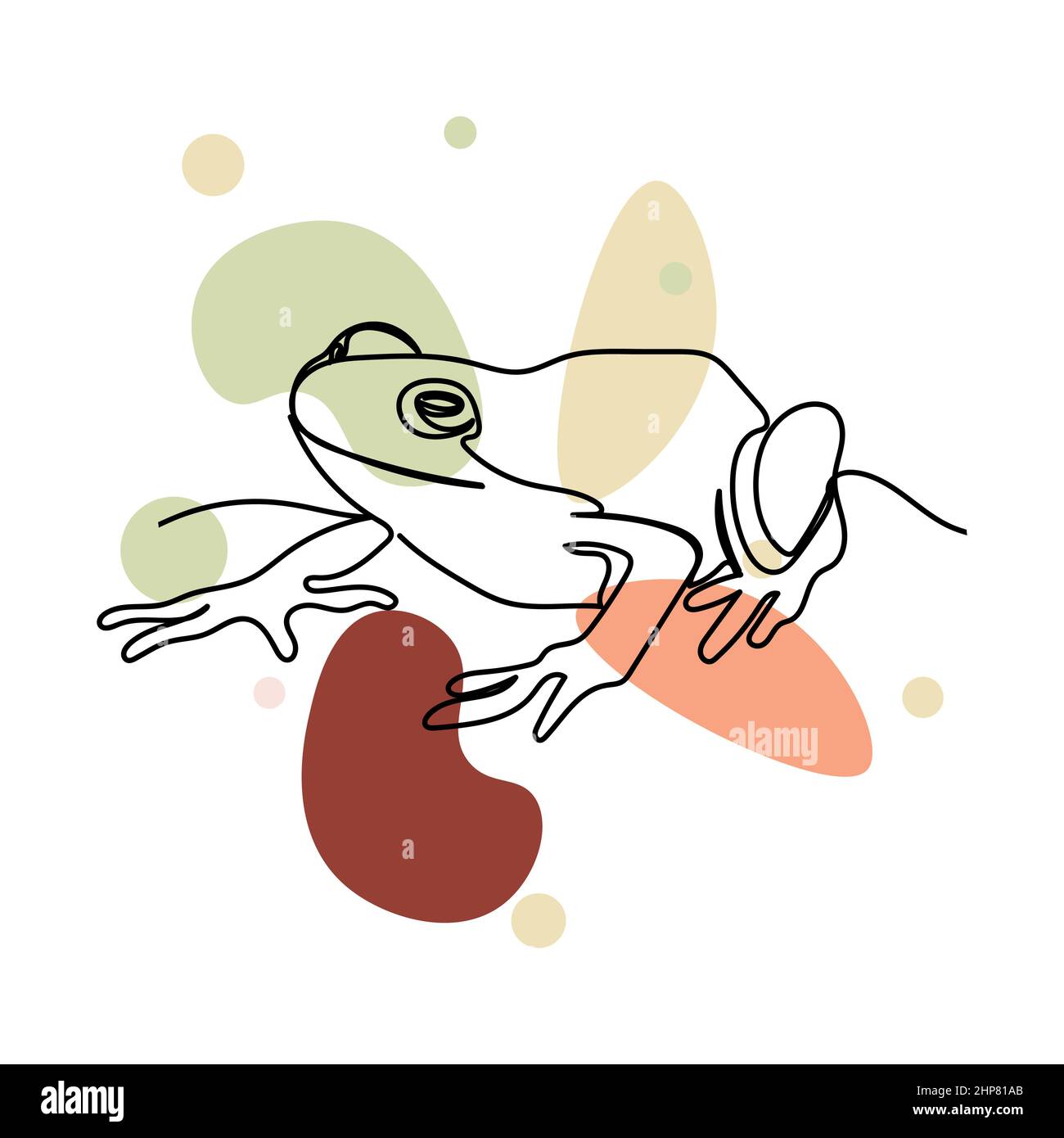 Frog line icon hi-res stock photography and images - Alamy