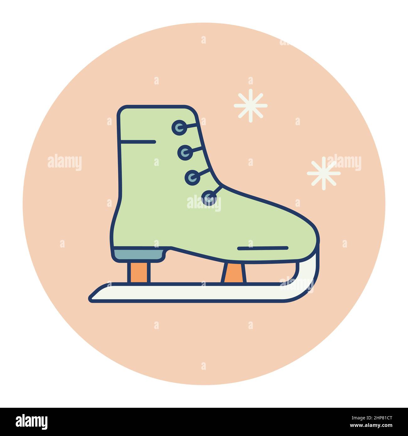 Skating shoes vector icon. Winter sign Stock Vector