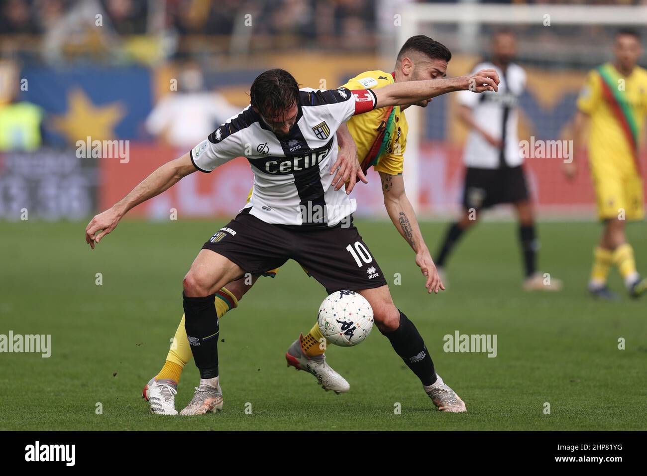 Parma, Italy. 05th Feb, 2023. Tardini Stadium, 05.02.23 Franco Damian  Vazquez (10 Parma) celebrates his goal during the Serie B match between  Parma and Genoa at Tardini Stadium in Parma, Italia Soccer (