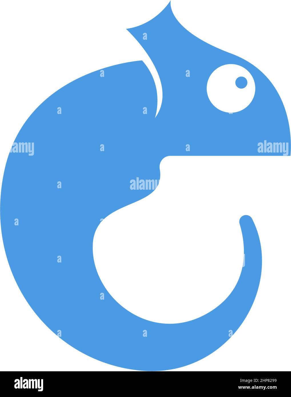 Chameleon logo icon design template illustration Stock Vector