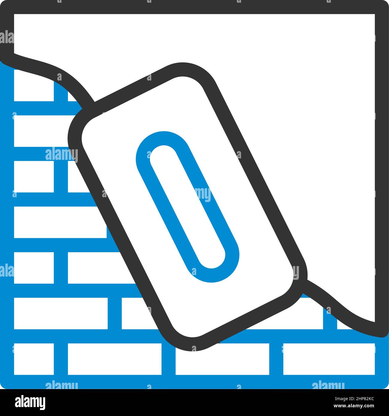 Icon Of Plastered Brick Wall Stock Vector