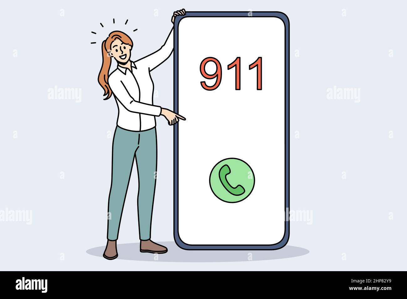 Emergency call and sos concept Stock Vector