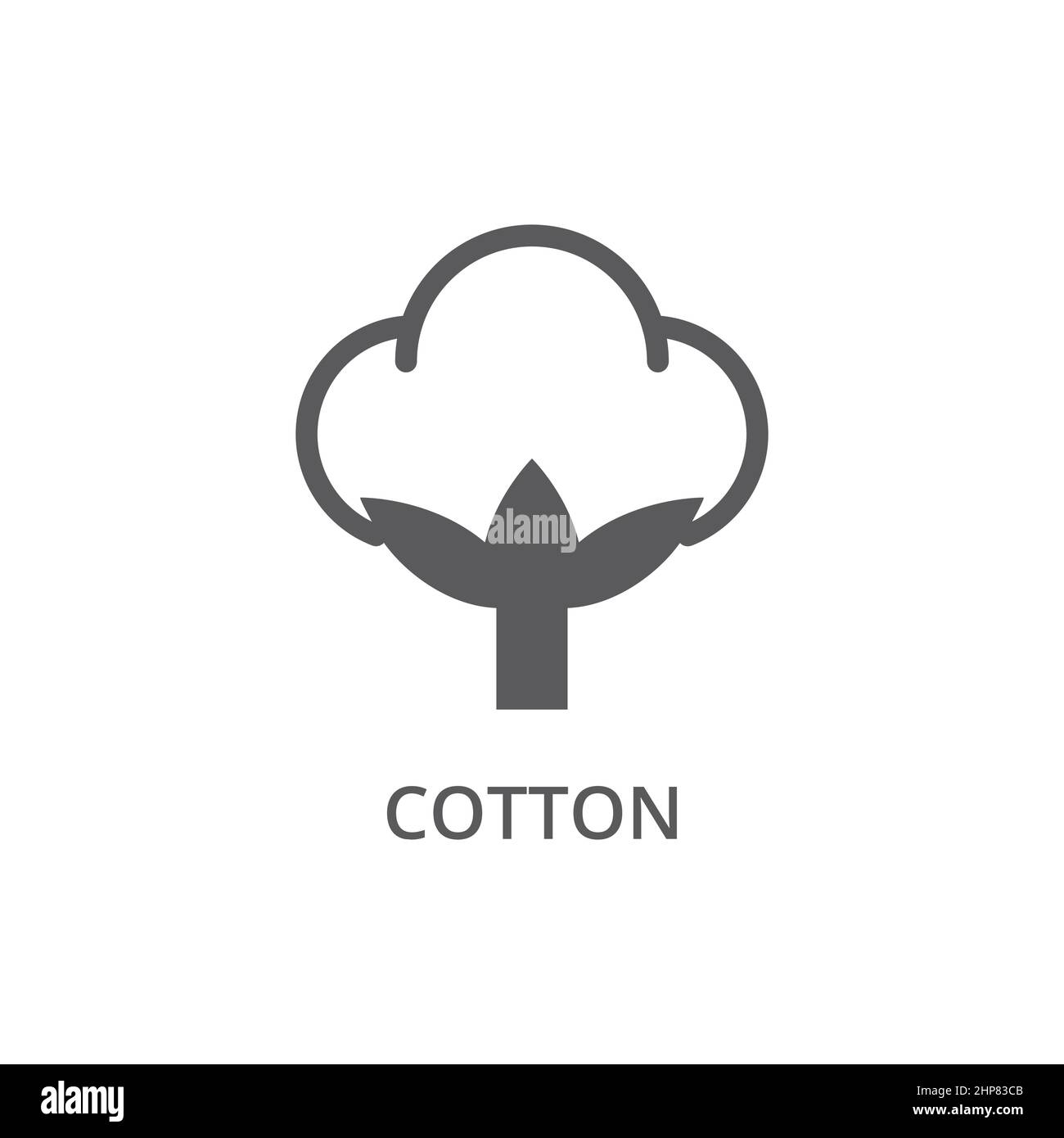 Cotton fabric material feature vector icon Stock Vector