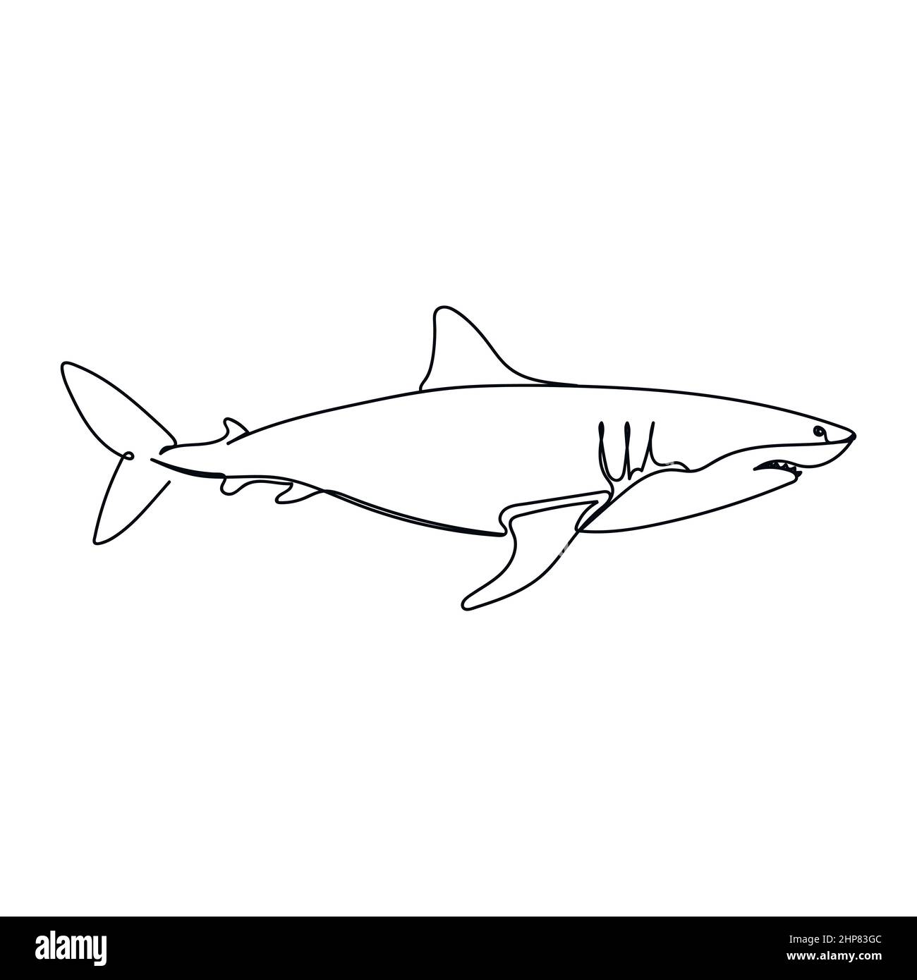 You Can Edit This Great White Shark Drawing Com Free - Cool Drawings Of  Sharks - 950x596 PNG Download - PNGkit