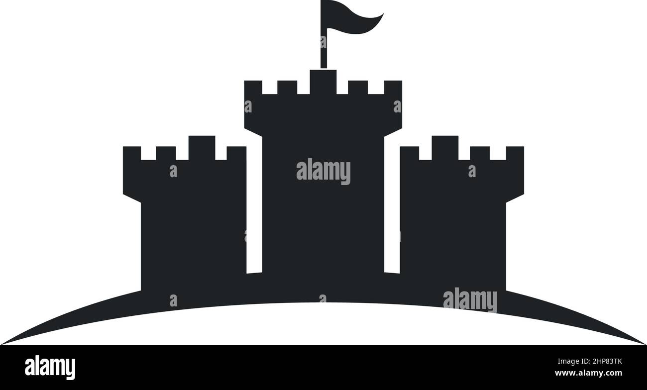 Castle logo icon design vector illustration Stock Vector