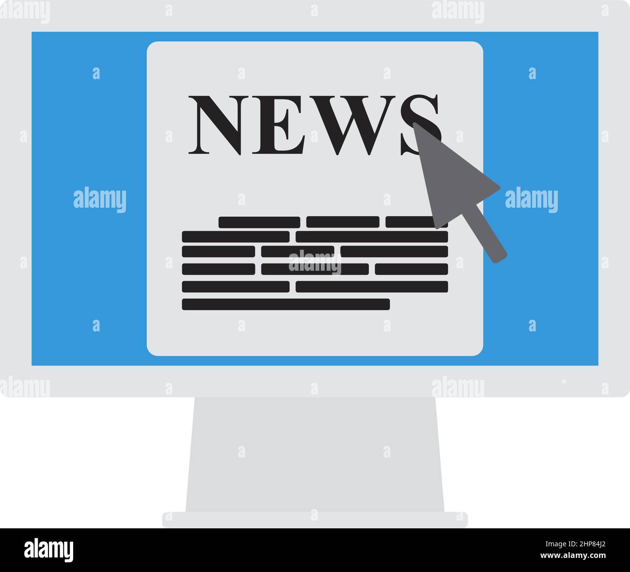Monitor With News Icon Stock Vector Image & Art Alamy