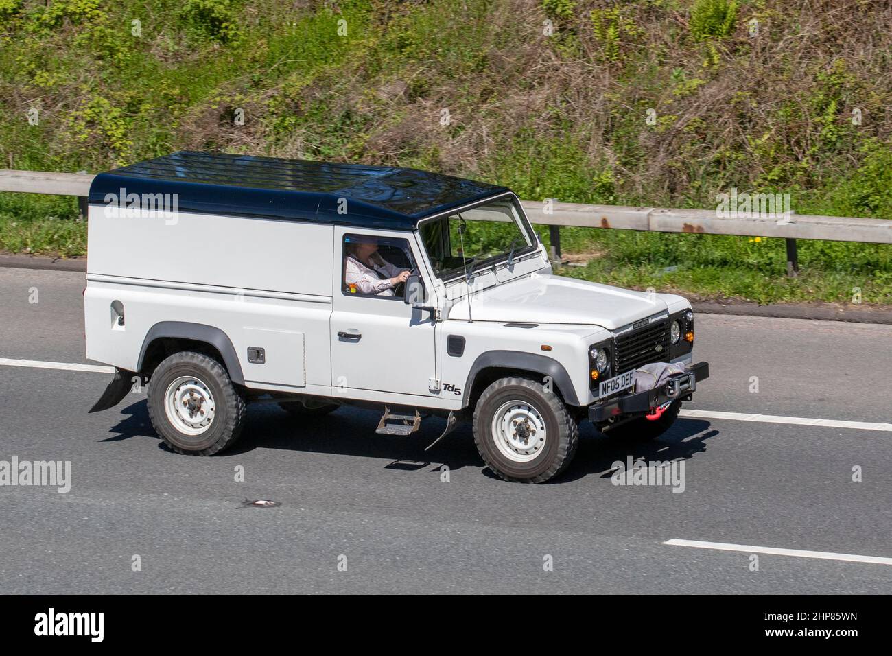 2006 white Land Rover Defender TD5 County Hard Top. 2495cc diesel 5