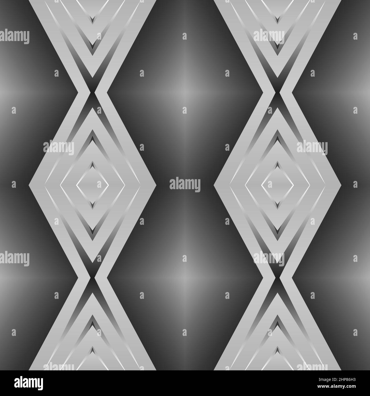 Geometric tile patchwork seamless pattern vector illustration Monochrome black white grey gradient colors Fashion abstract line graphic design background Stripe pattern Futuristic art wallpaper mosaic Stock Vector
