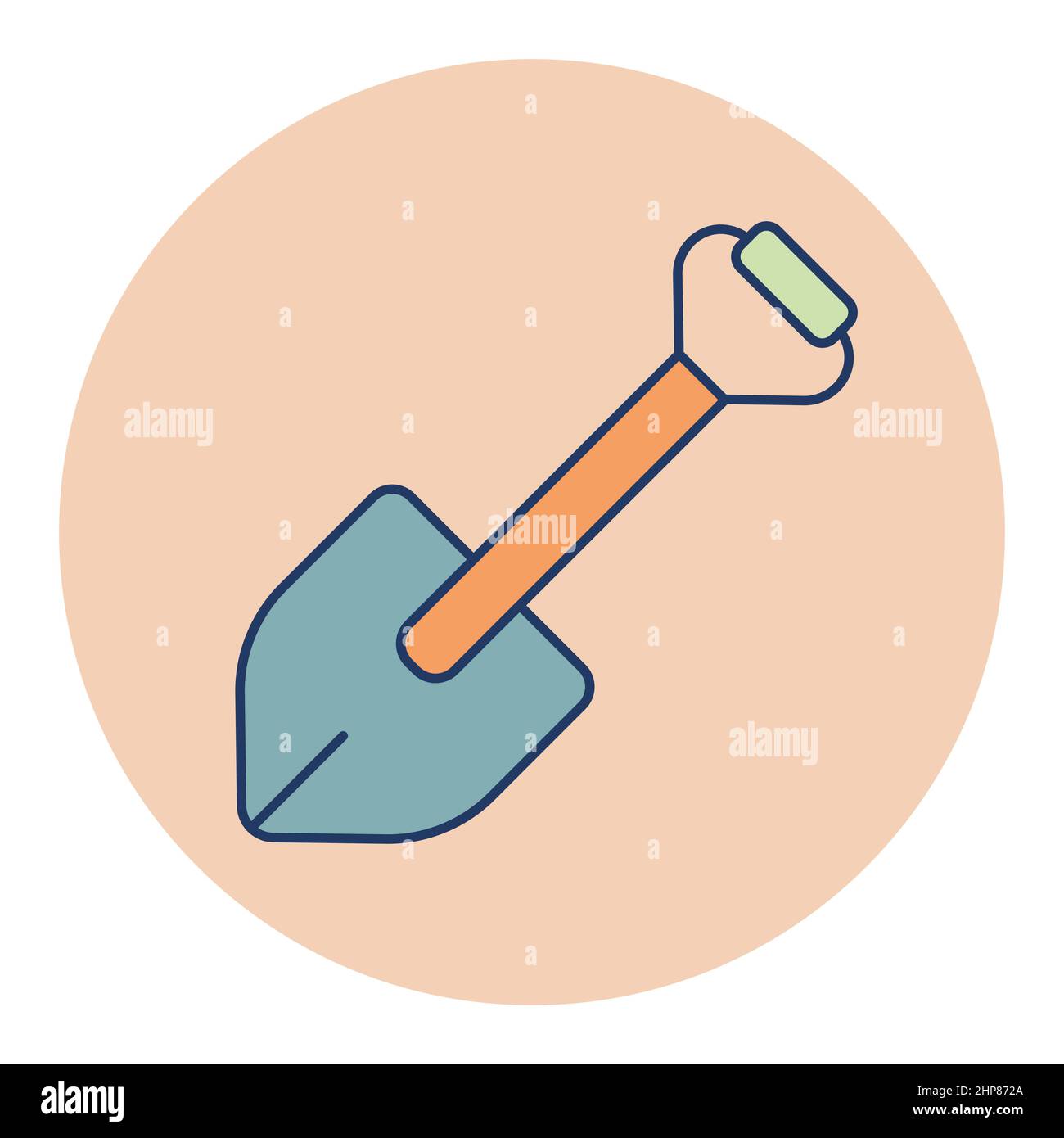 Camping shovel for expedition icon vector Stock Vector