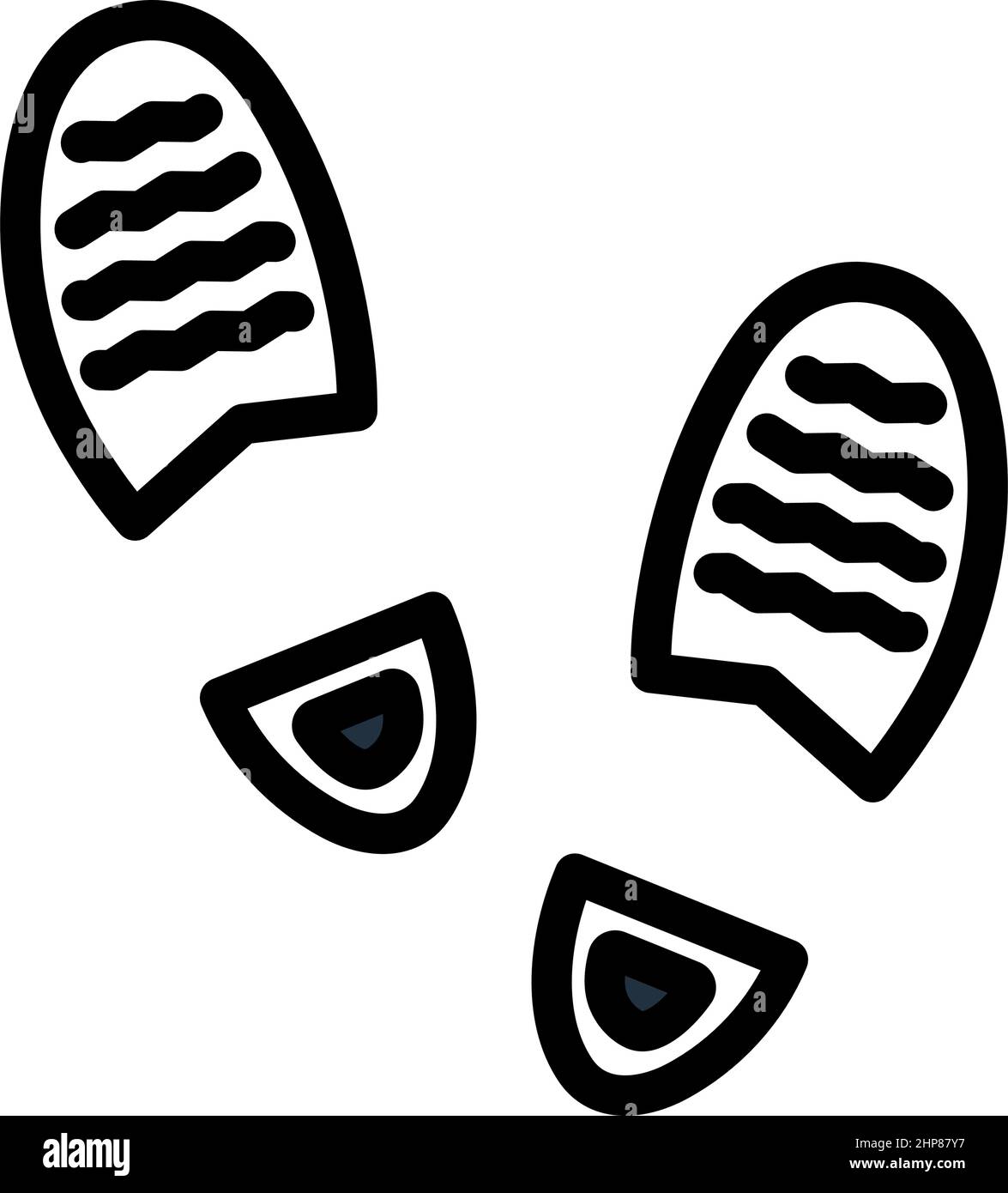 Man Footprint Icon Stock Vector
