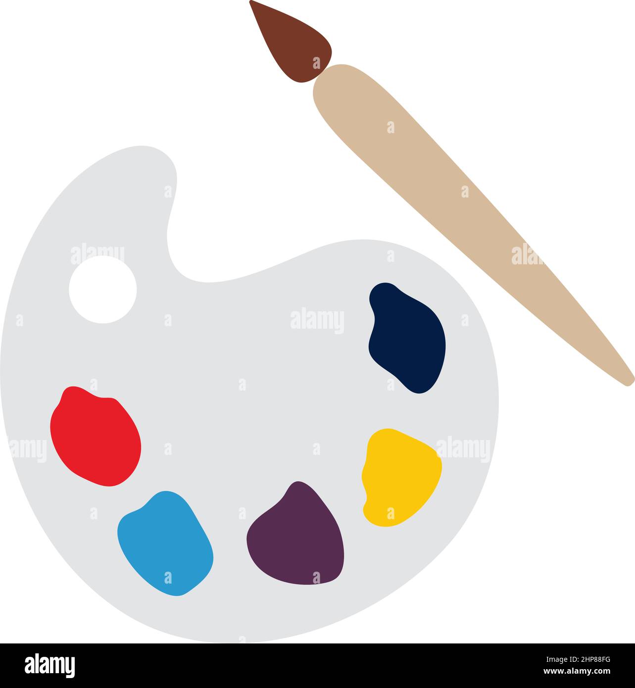 Icon Of School Palette Stock Vector