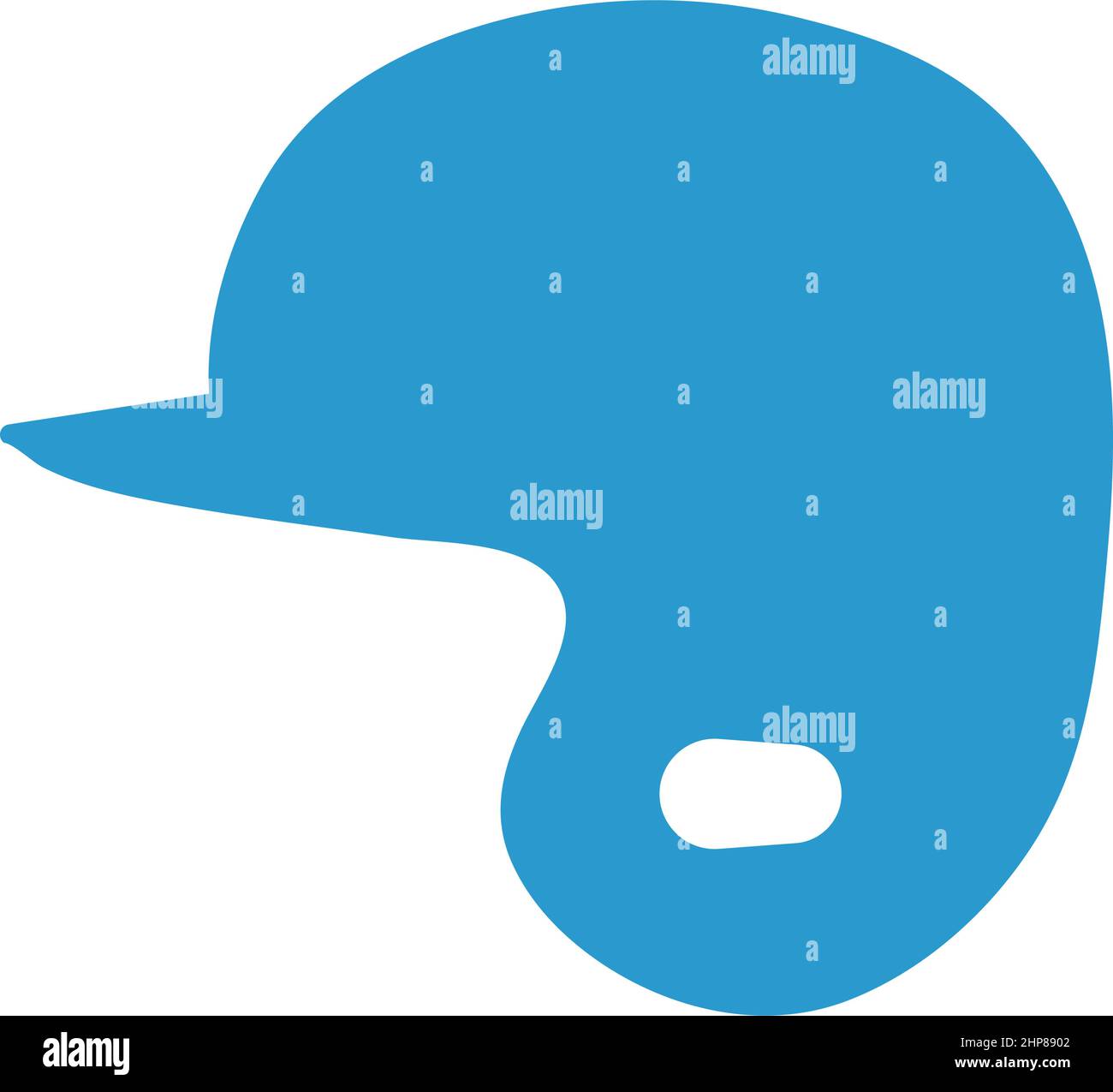 Baseball Helmet Icon Stock Vector