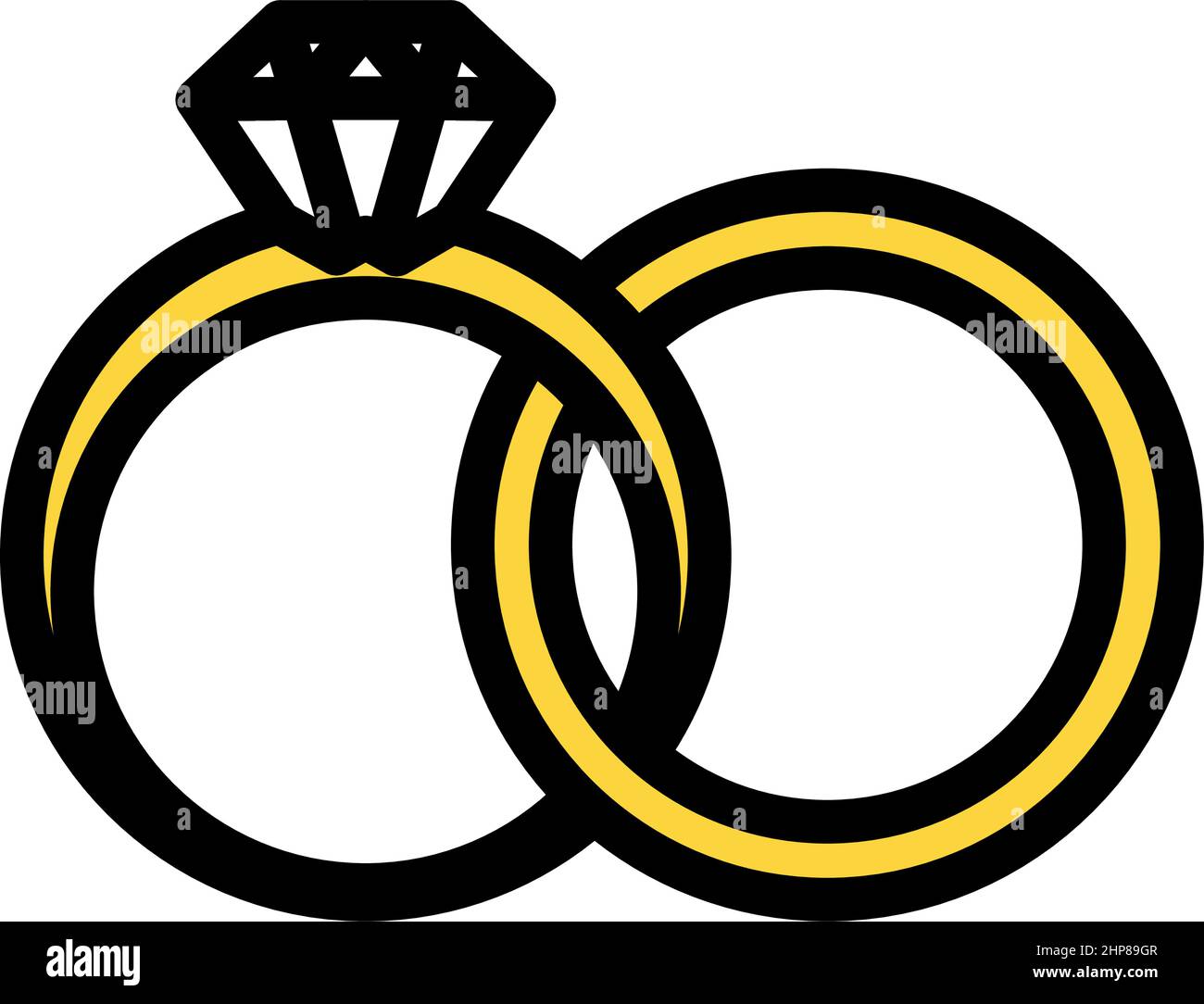Wedding Rings Icon Stock Vector Image & Art Alamy