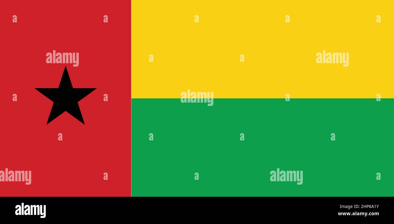 Guinea Bissau National Flag Stock Vector