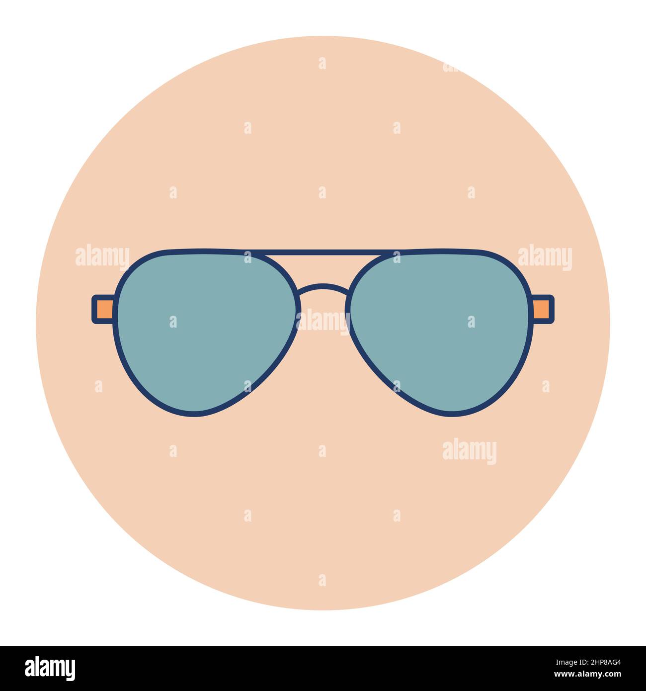Sunglasses flat vector icon design. Summer sign Stock Vector