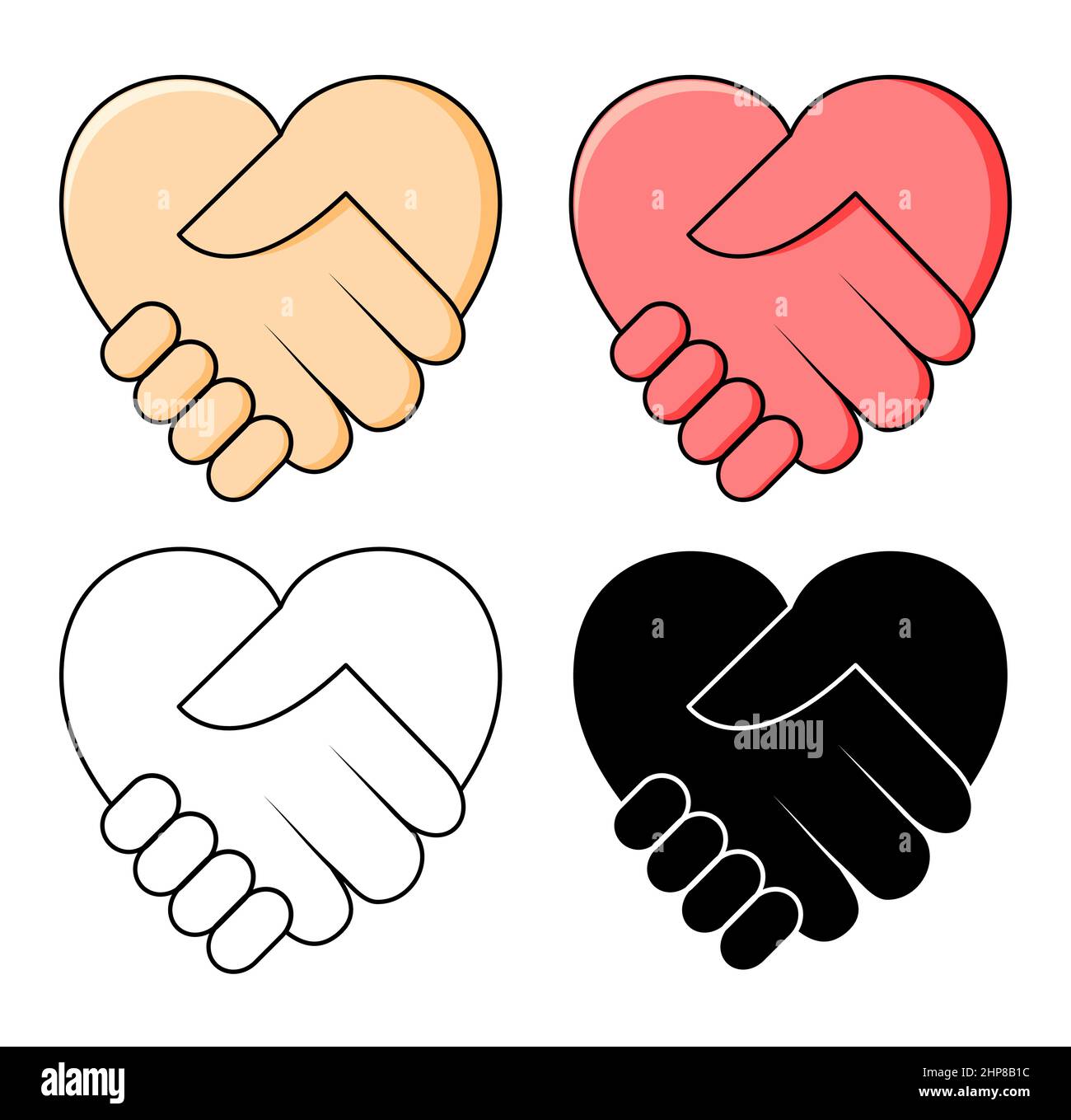 Business handshake. contract agreement set .vector icon for apps and websites Stock Vector