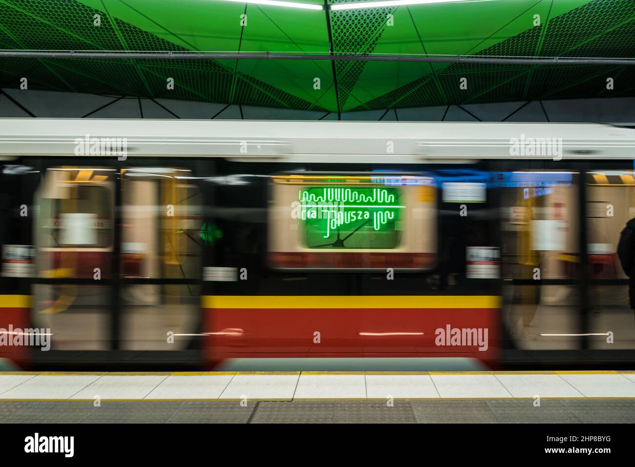 metro station Księcia Janusza Stock Photo Alamy