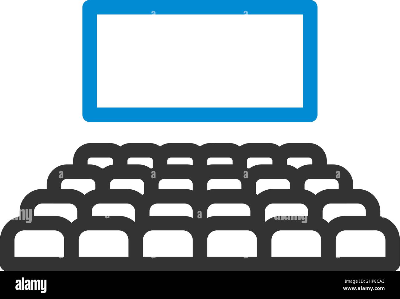 Cinema Auditorium Icon Stock Vector