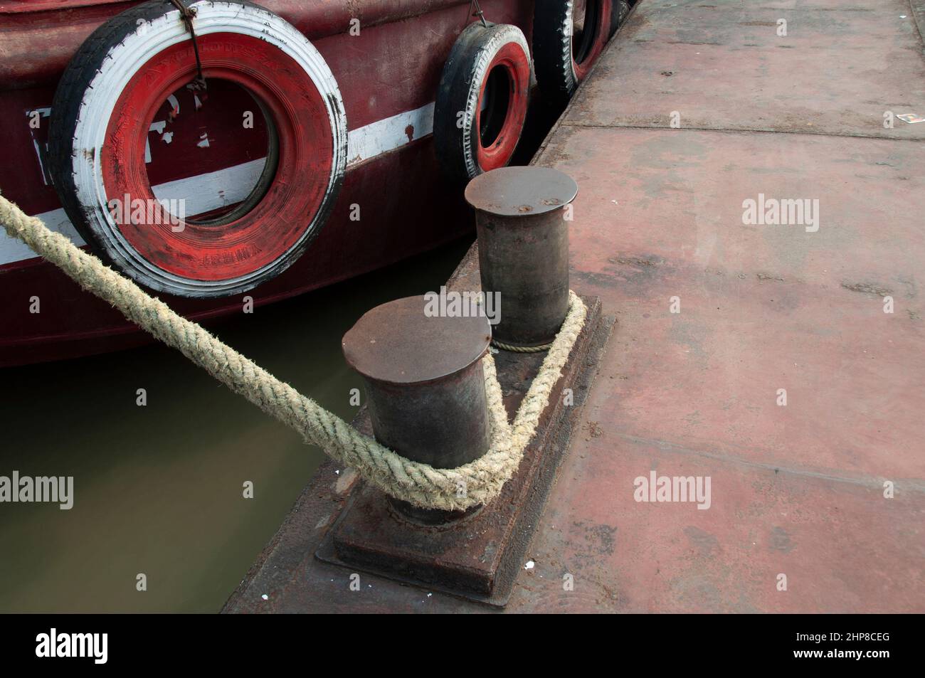 Mooring is often using thick ropes called mooring lines or