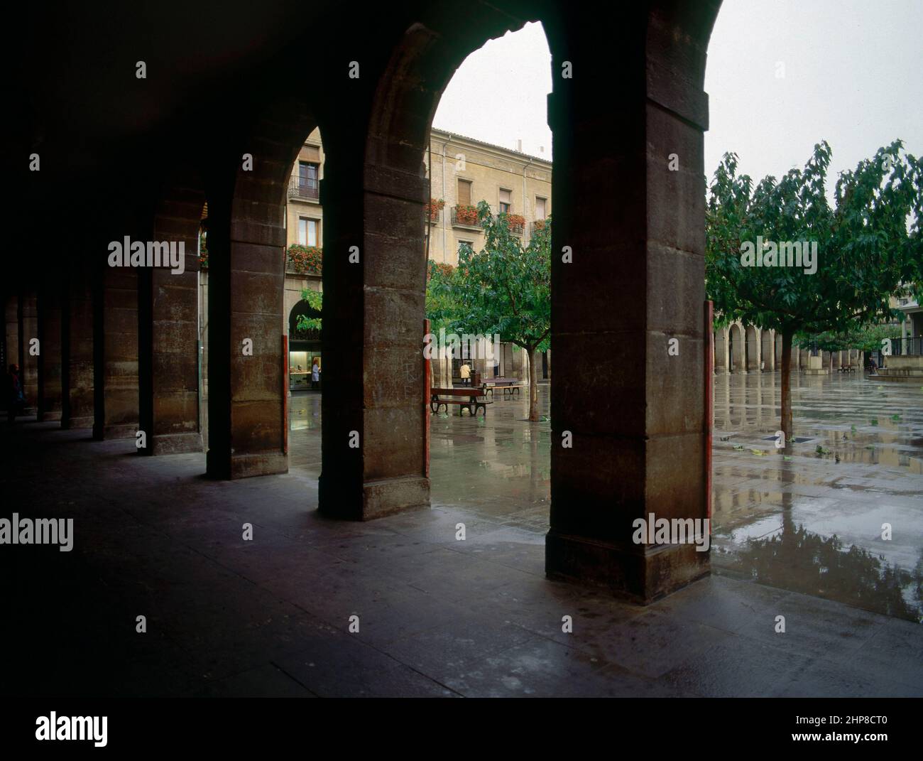 PLAZA MAYORPORTICOS. Location EXTERIOR. TAFALLA. NAVARRA. SPAIN Stock