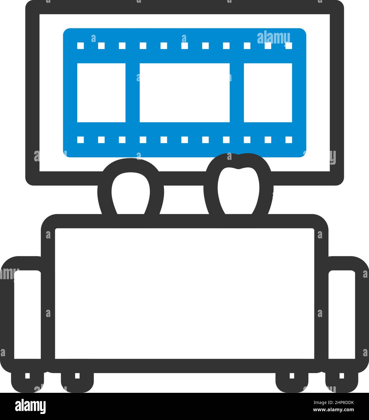Cinema Sofa Icon Stock Vector