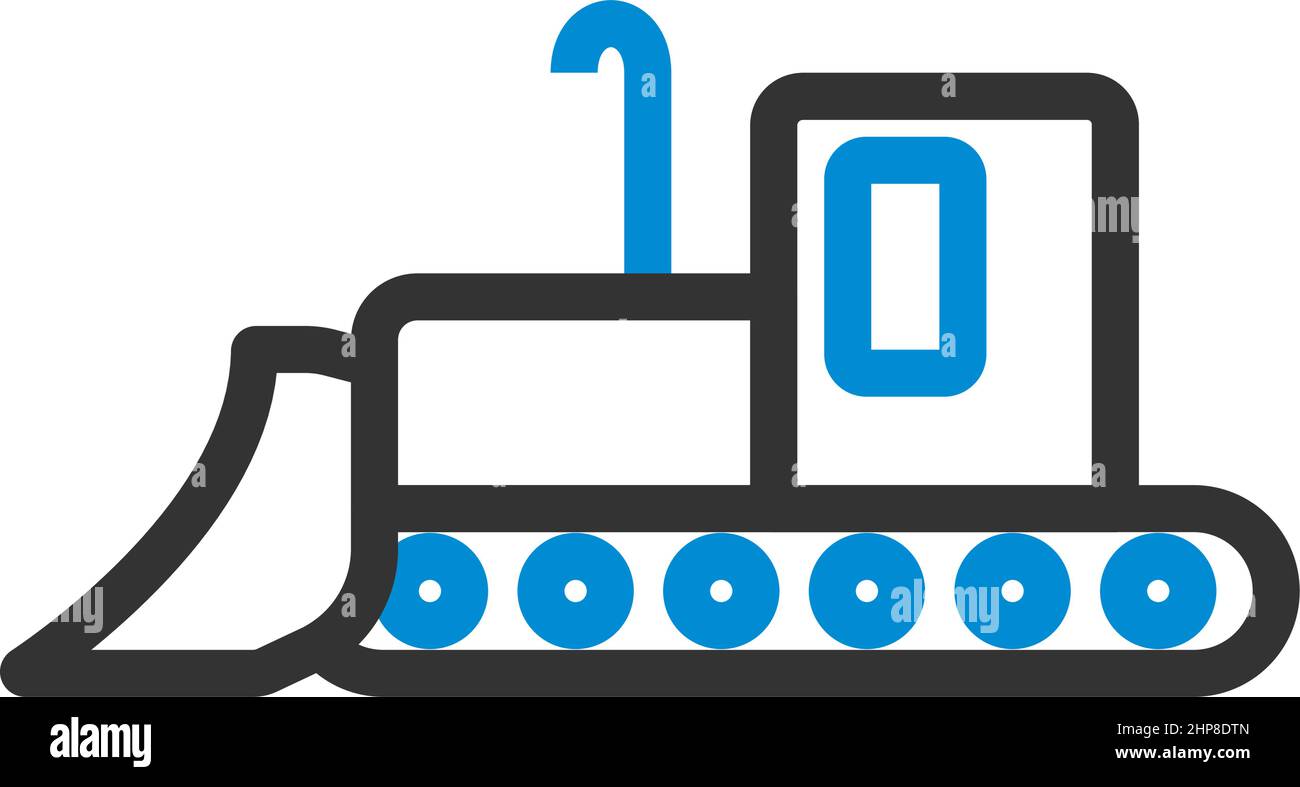 Icon Of Construction Bulldozer Stock Vector