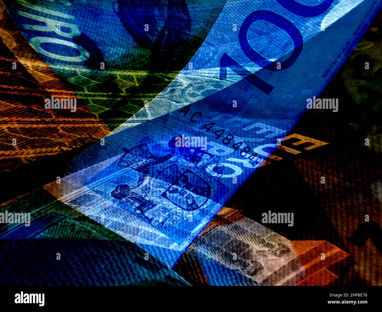 ABSTRACT : Dinara abstracta with euro Stock Photo