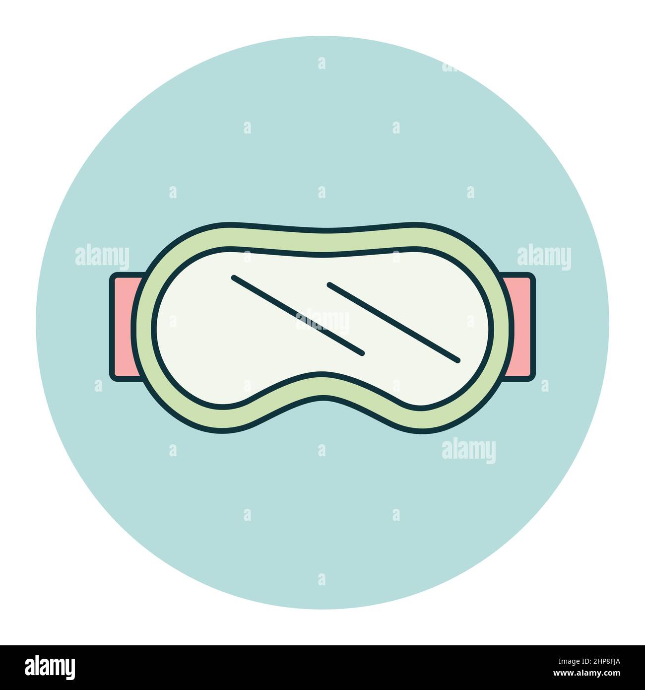 Classic snowboard ski goggles vector icon Stock Vector