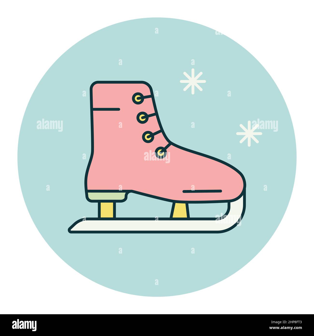 Skating shoes vector icon. Winter sign Stock Vector