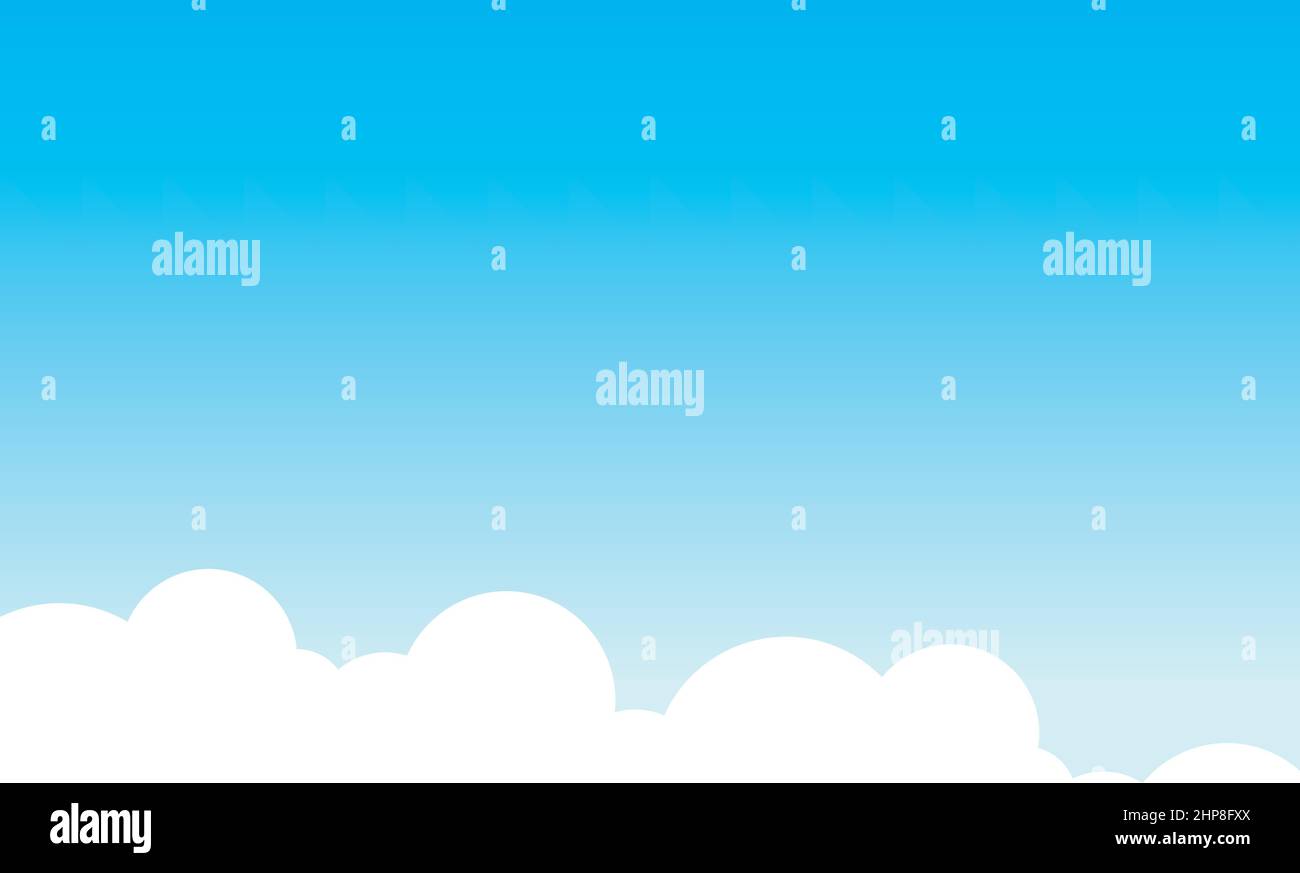 blue sky with cloud illustration vector background design Stock Vector ...