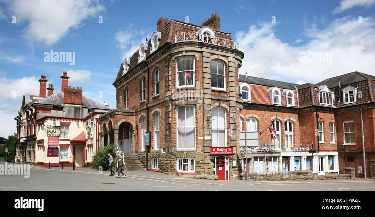 Street view church Stretton Stock Photo Alamy