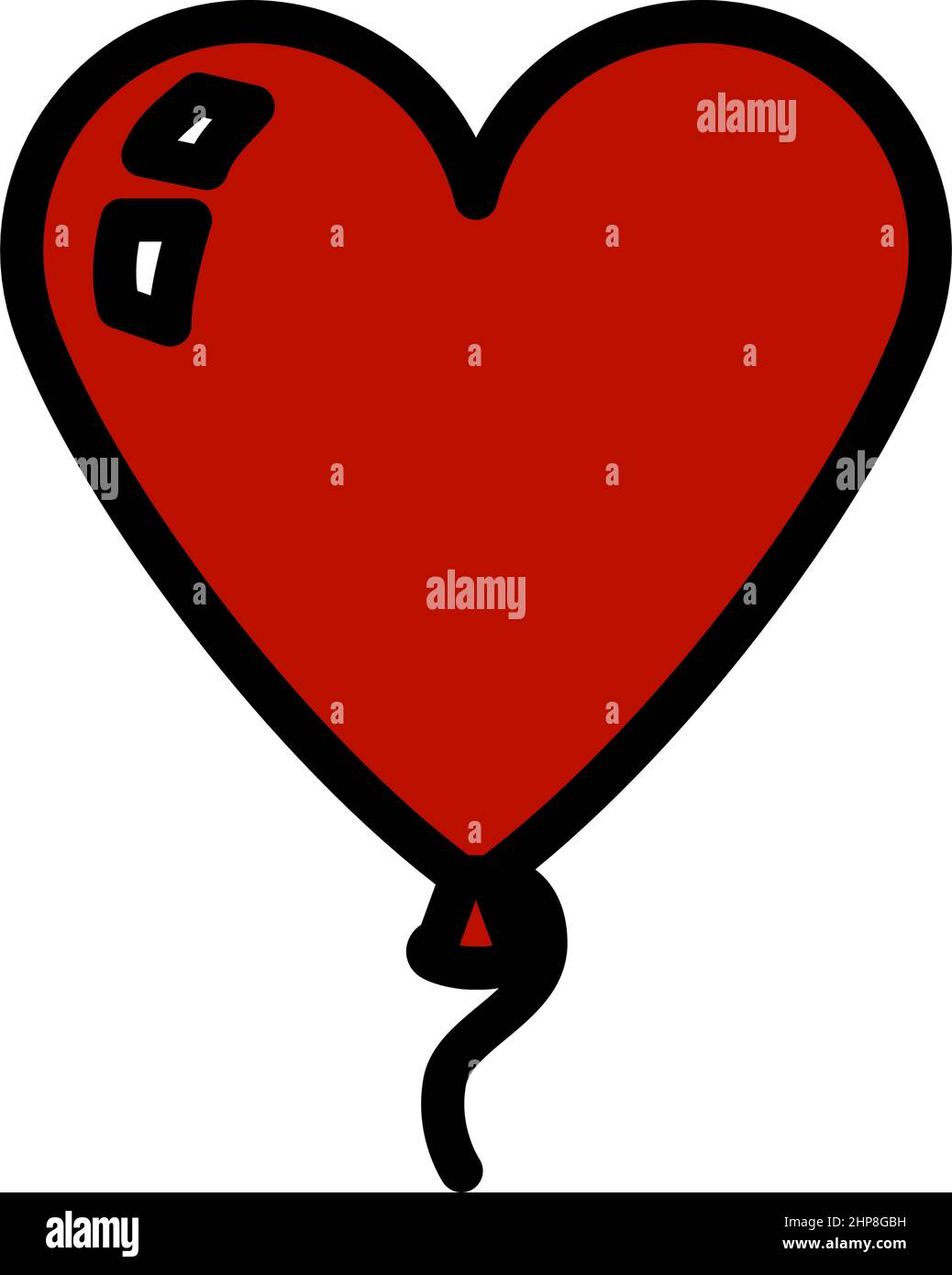Heart Shape Balloon Icon Stock Vector Image & Art - Alamy