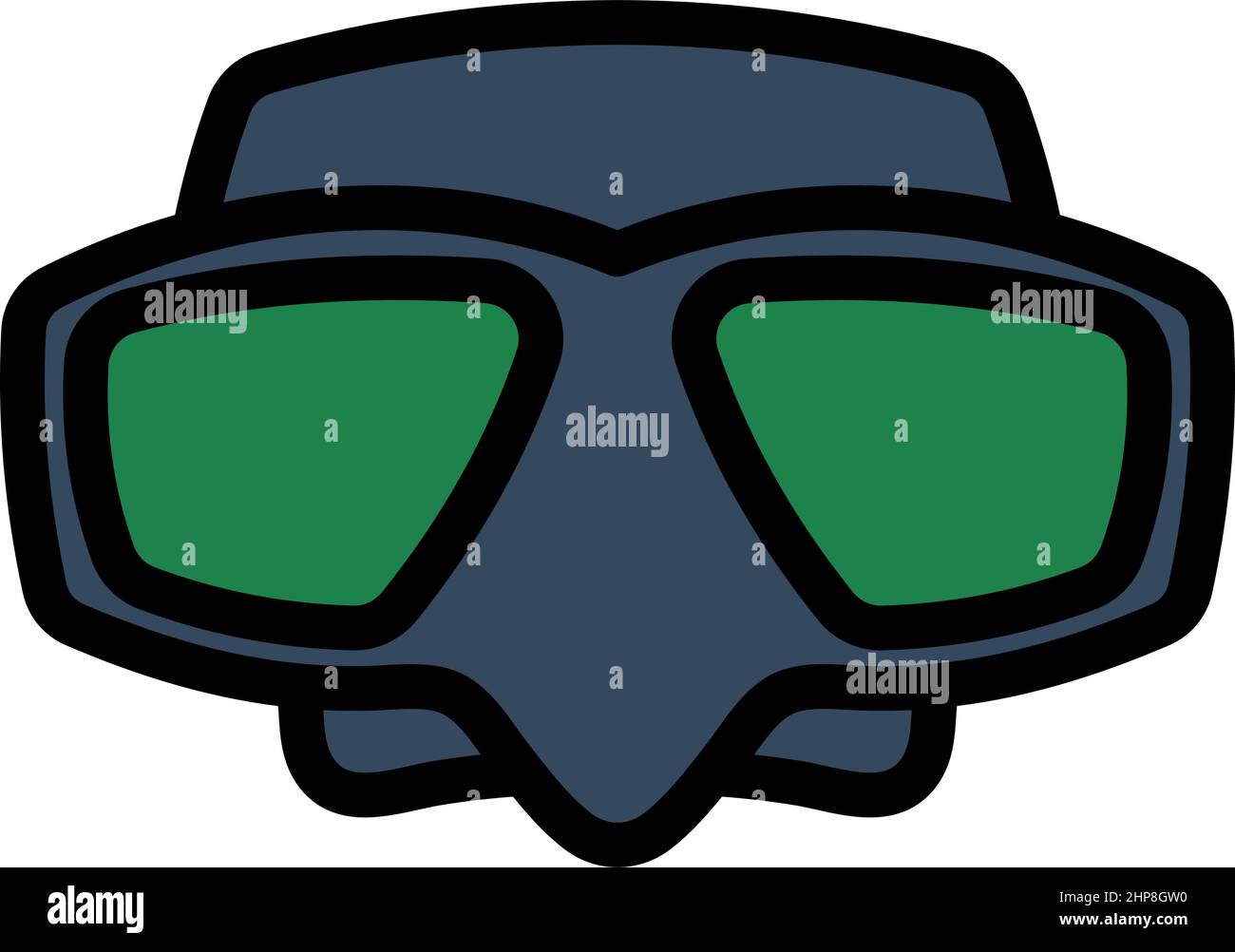 Icon Of Scuba Mask Stock Vector