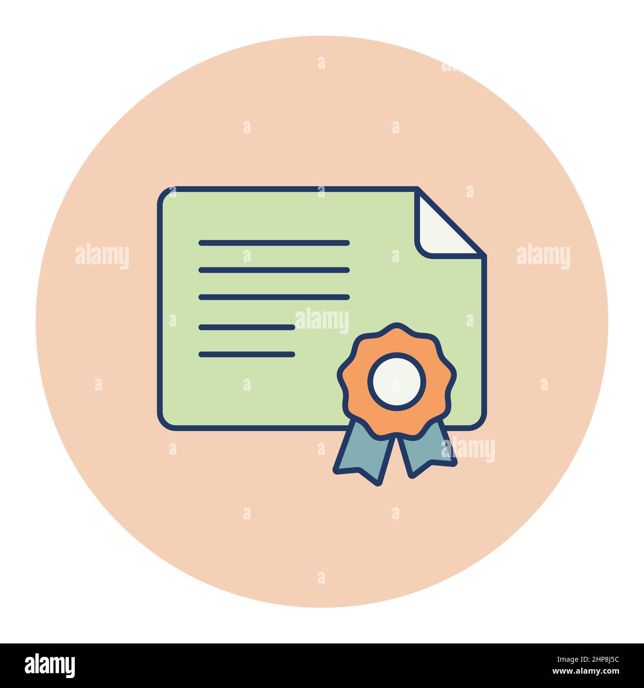 Certified outline icon. Workspace sign Stock Vector