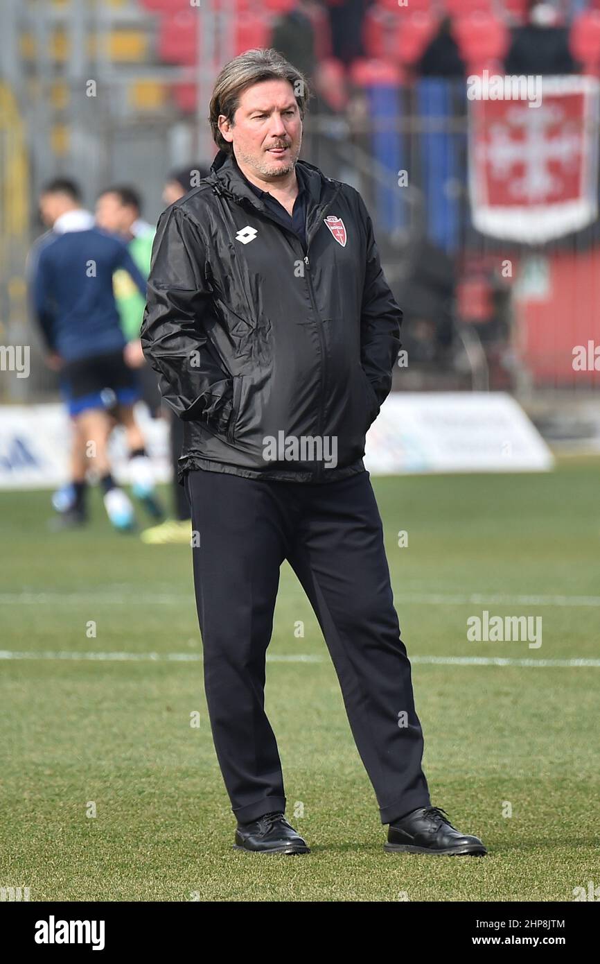 Head coach of Monza Giovanni Stroppa during AC Monza vs AC Pisa, Italian soccer Serie B match in Monza (MB), Italy, February 19 2022 Stock Photo