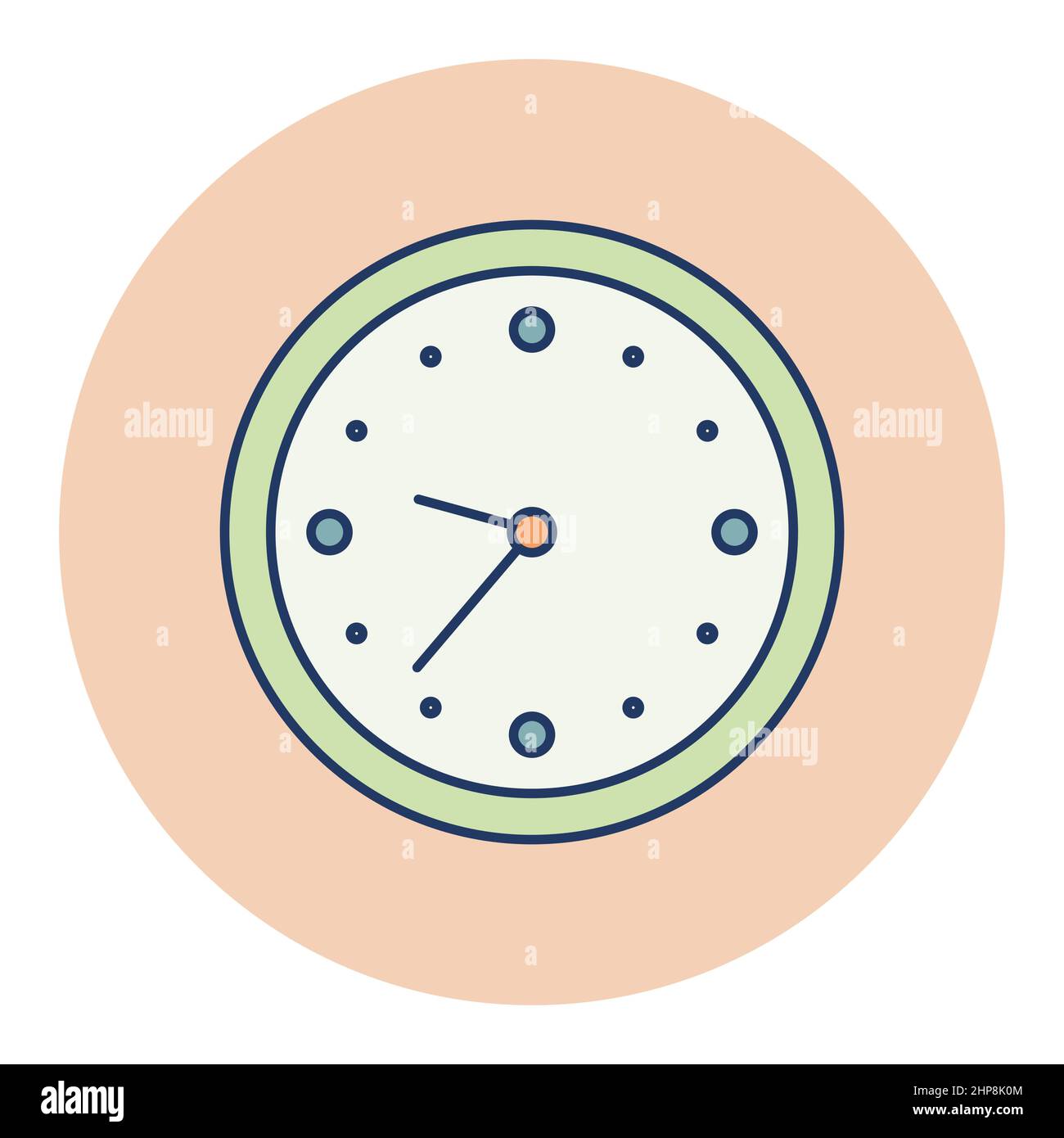 Clock outline icon. Workspace sign Stock Vector