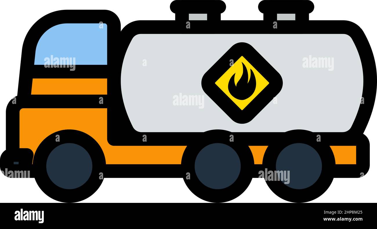 Oil Truck Icon Stock Vector