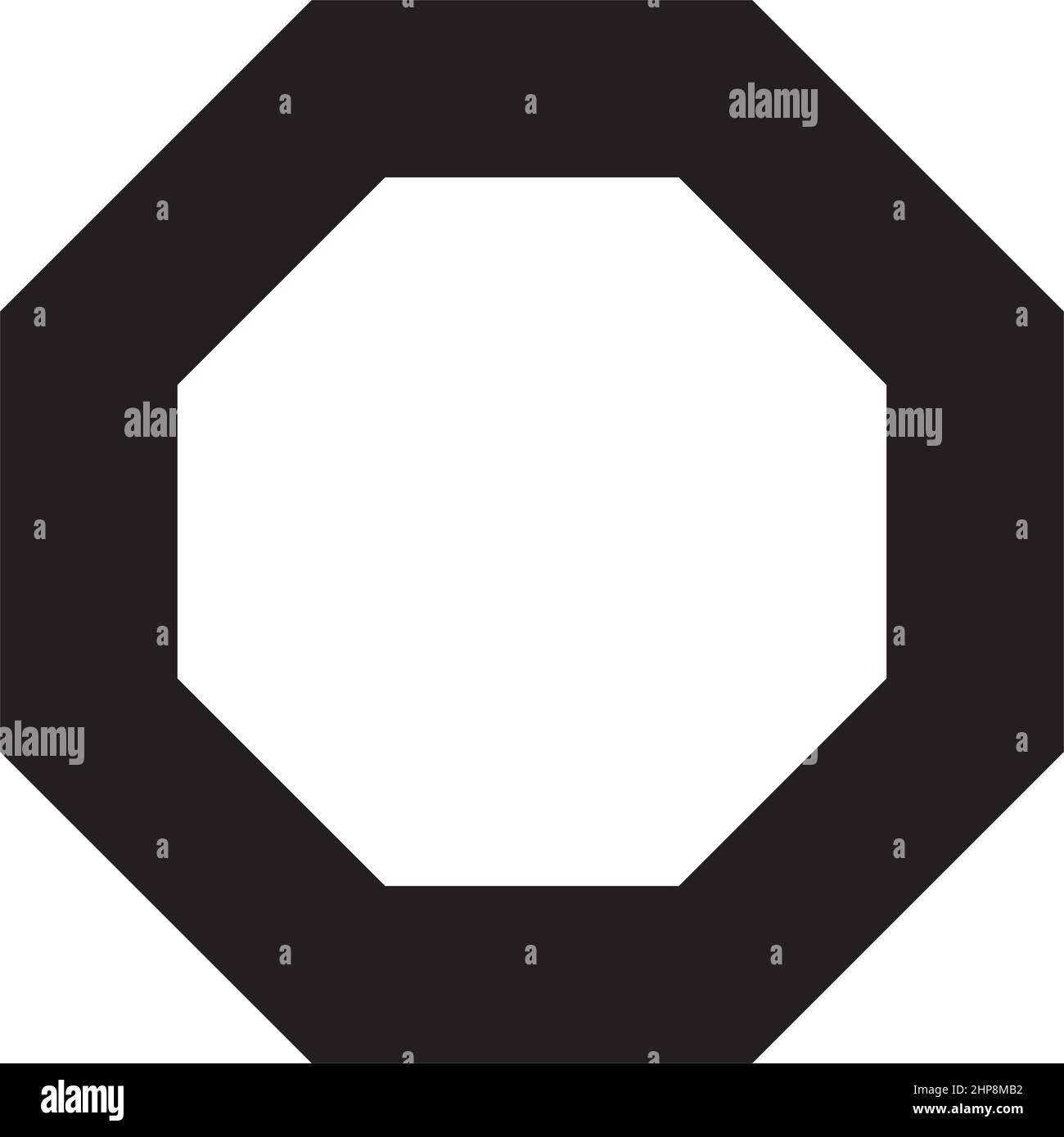 Octagon symbol shape vector icon for creative graphic design ui element in a pictogram illustration Stock Vector