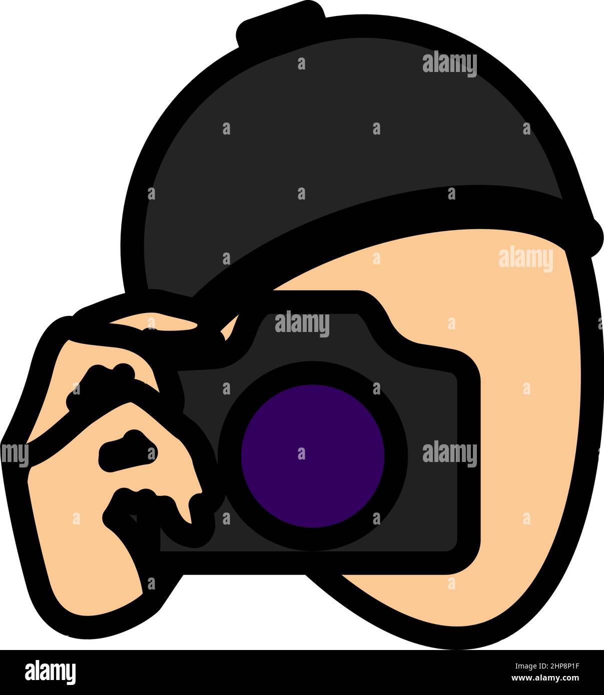 Detective With Camera Icon Stock Vector