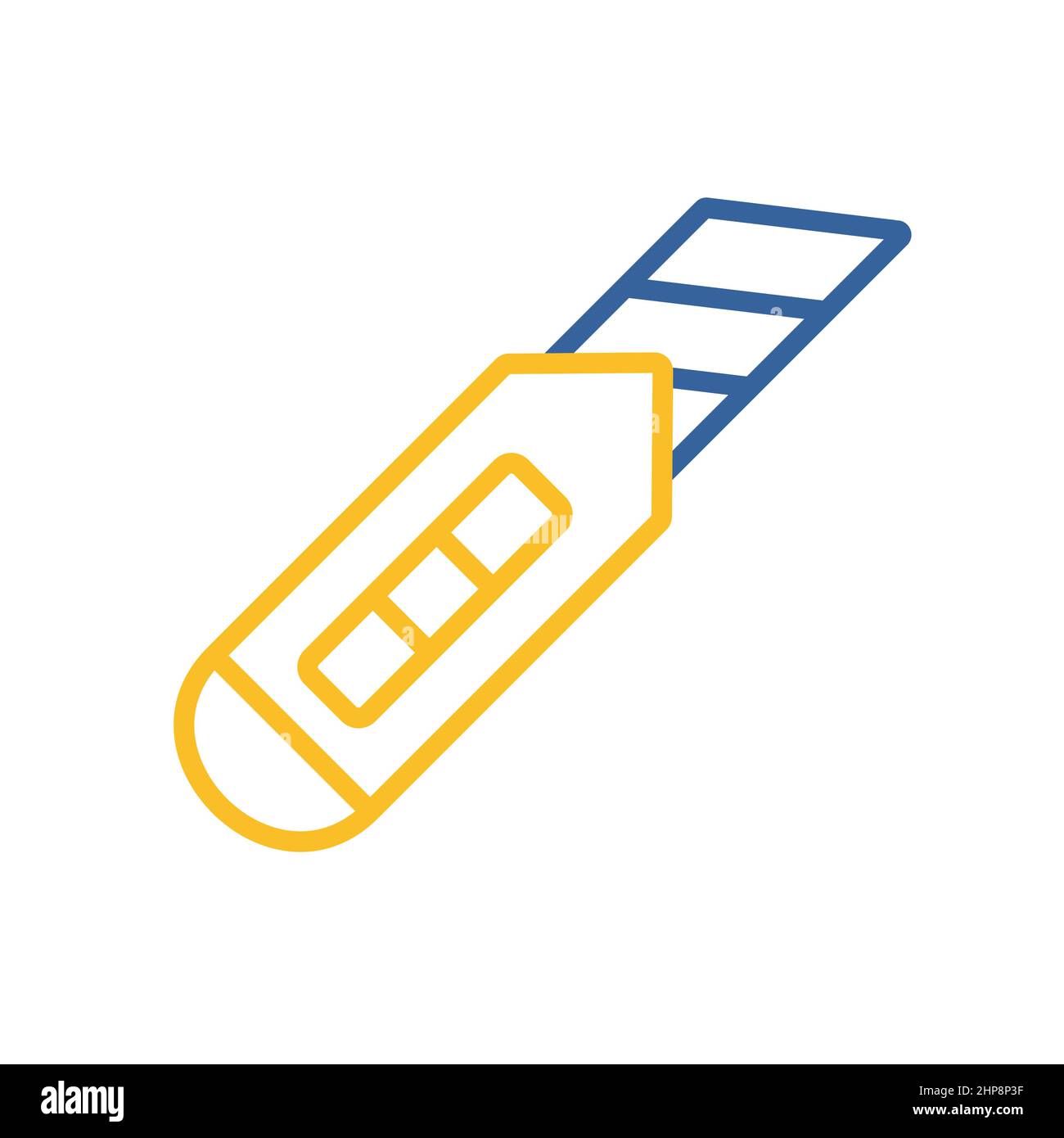 Construction utility knife vector isolated flat icon Stock Vector