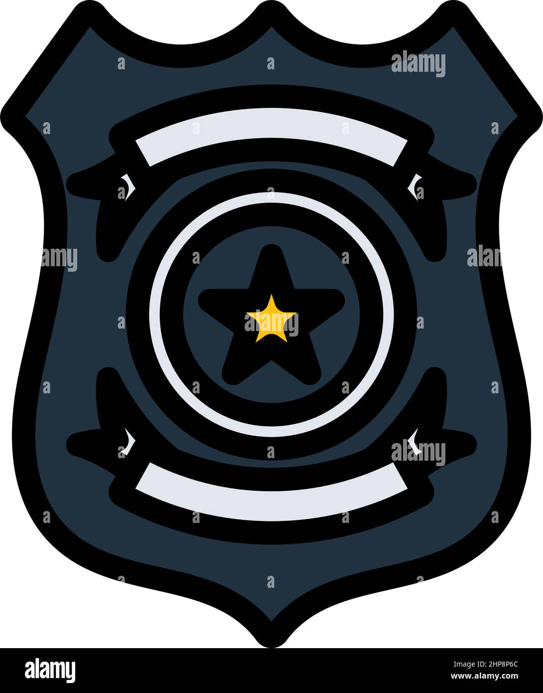 Police Badge Icon Stock Vector