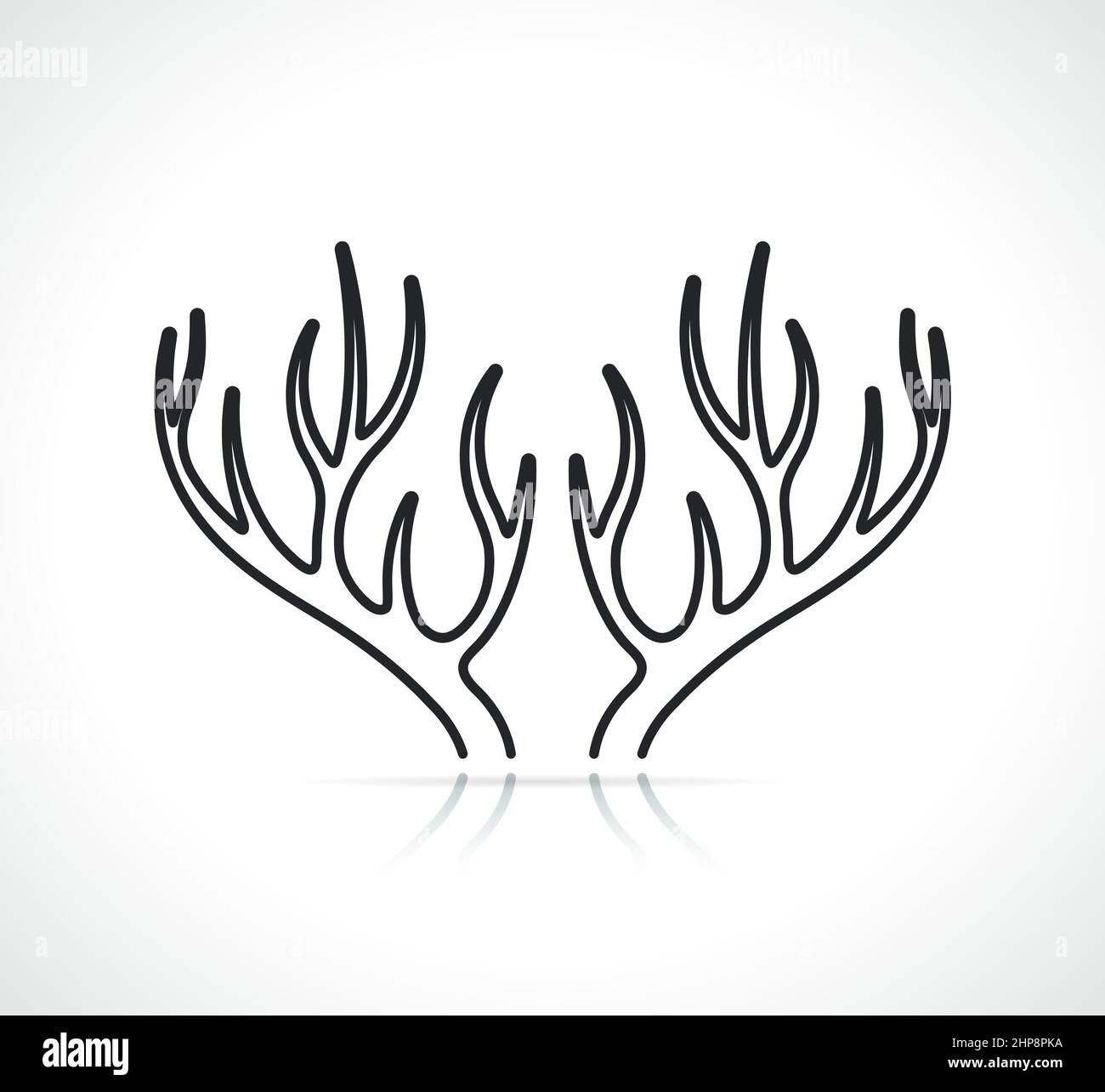 Deer Antlers Clipart Black And White Antler, HD Png Download Kindpng