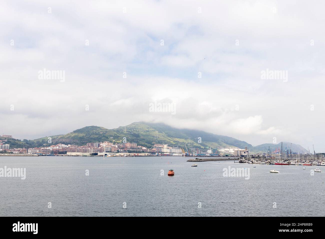 mouth of the river Nervion in Bilbao in the north of Spain Stock Photo