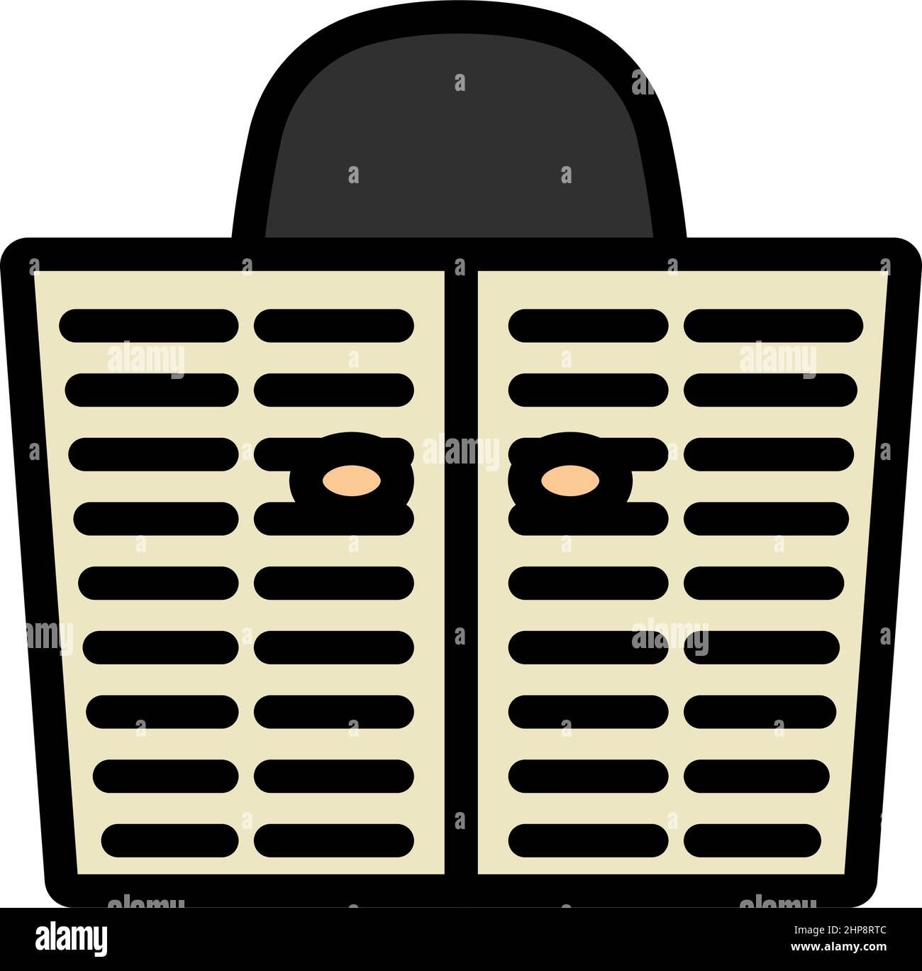 Newspaper Hole Icon Stock Vector