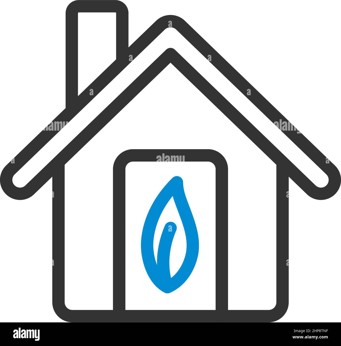 Ecological Home With Leaf Icon Stock Vector